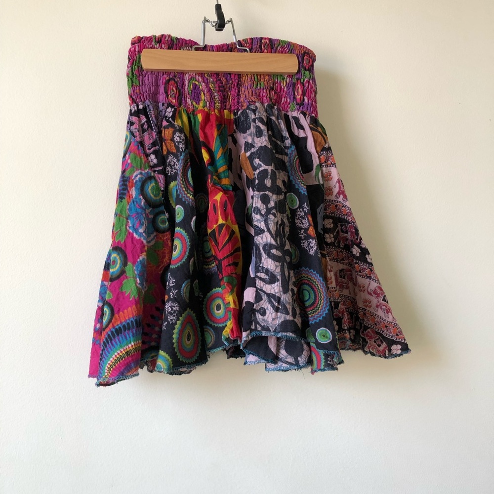 Boho mini skirt